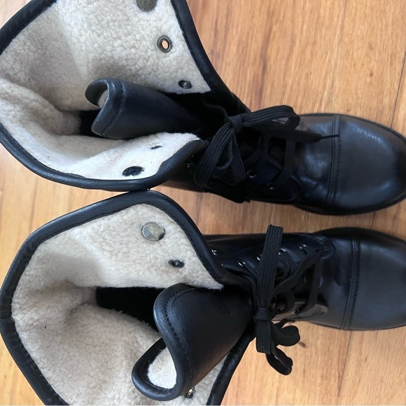 Wild Diva Black Lace-Up Combat Boots - 7.5 Women’s - Picture 11 of 14